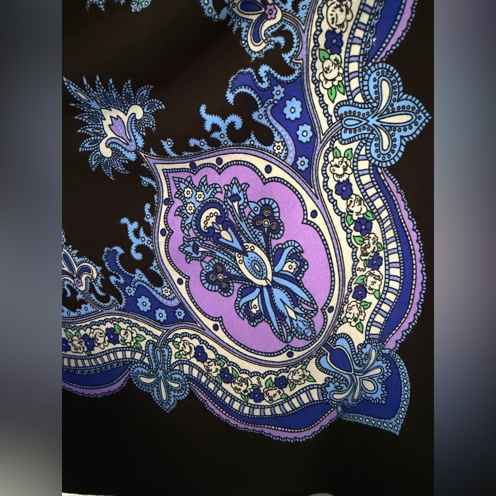 Madison Black and Purple Paisley Blouse - Picture 4 of 4